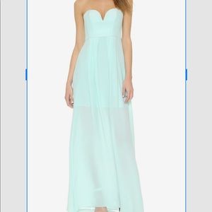 Zimmermann Aqua Strapless Maxi Dress